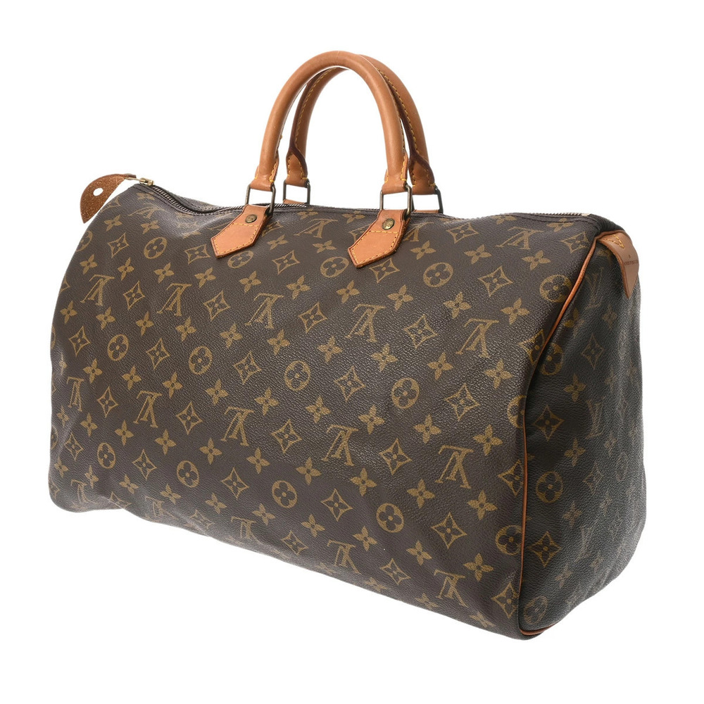 Louis Vuitton Brown Speedy Monogram Canvas Handbag Brown